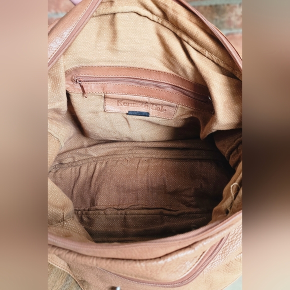 Kenneth Cole Tan Satchel Bag with Adjustable Strap - Picture 2 of 3